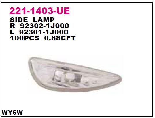 SOL ÇAMURLUK SİNYALİ BEYAZ HYUNDAI i20 2008-2014 (DEPO)