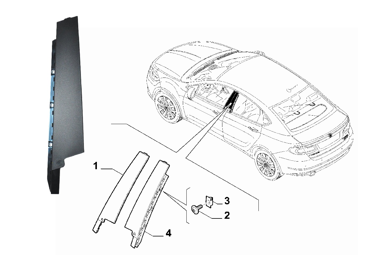 SOL ÖN KAPI DİREK KAPLAMASI BANDI FIAT EGEA (OPAR 735631774)