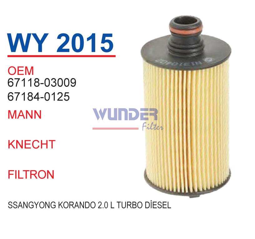 SSANGYONG ACTYON REXTON KORANDO 2010 ÜSTÜ 2.0 xdi - YAĞ FİLTRESİ