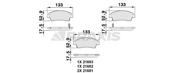 TOYOTA CORONA CARINA 1993-1999 ÖN FREN BALATASI TAKIM ( BRAXIS )